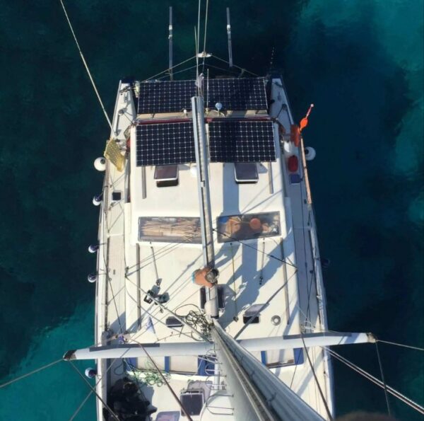 privatized catamaran in the southern Martinique